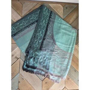 4You Scarf Paisley Green Goldline GmbH Wrap Shawl Made‎ in Germany  27x71